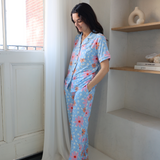 Pigiama lungo (2 pezzi) da donna in bambù - Daisy