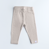 Leggings a coste in bambù Oatmeal