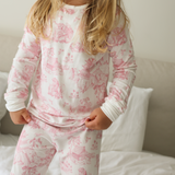 Pigiami (2 pezzi) per bambini Toile de Jouy rosa